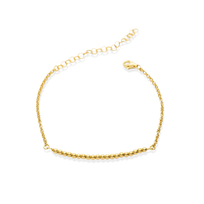 2.5 mm Ball Charm Chain Silver Bracelet