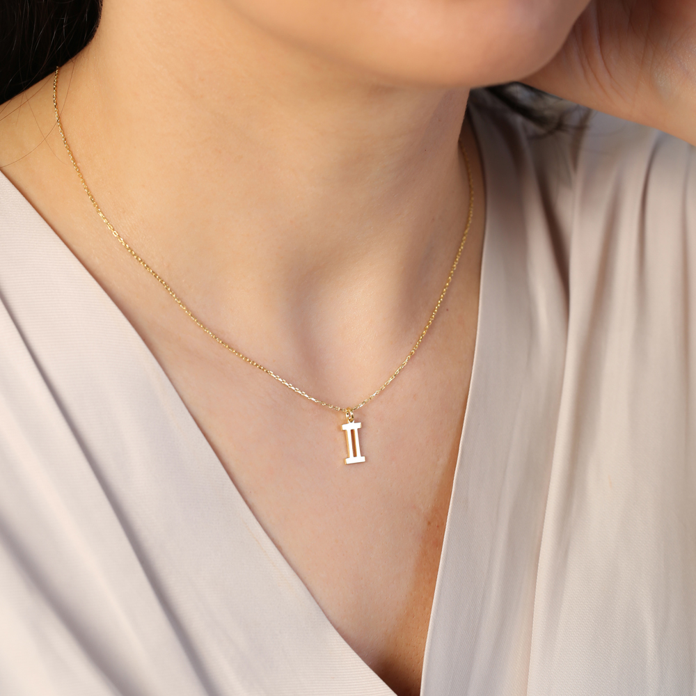 Gemini Zodiac Sign Plain Horoscope Silver Charm
