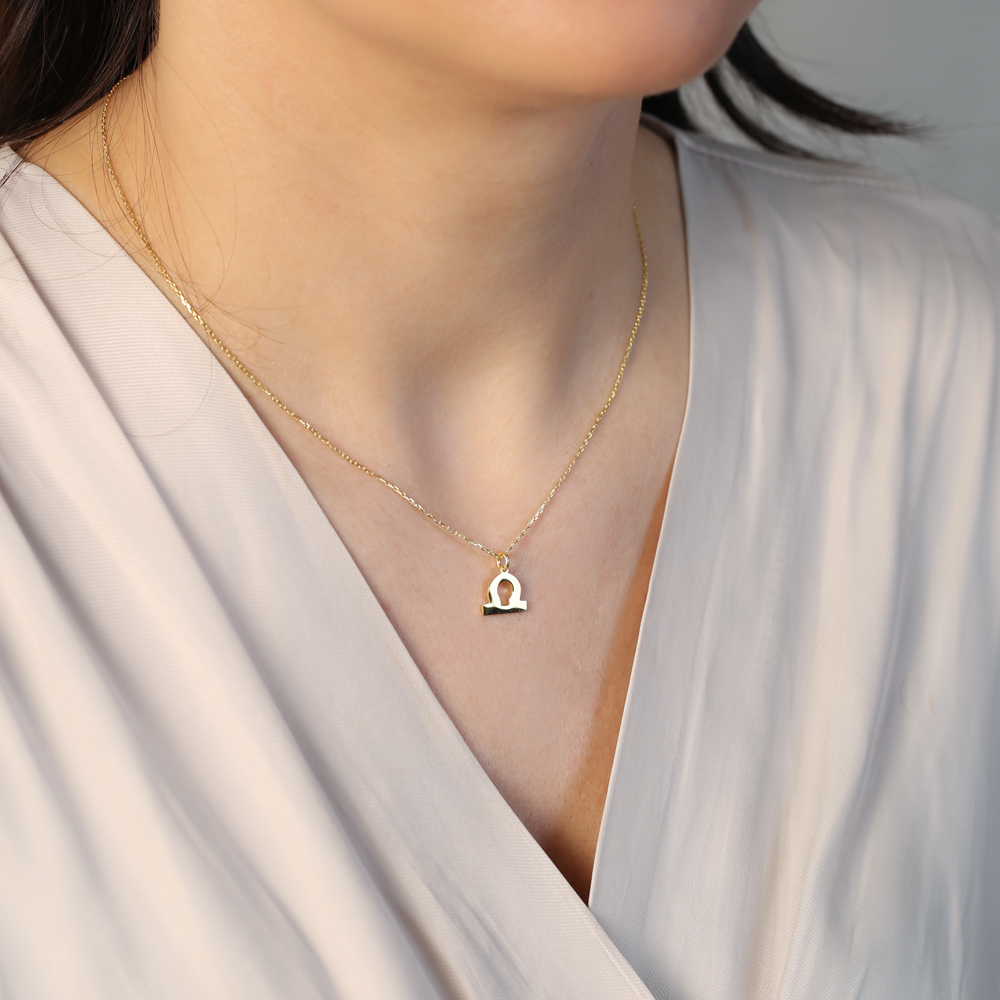 Libra Zodiac Sign Plain Horoscope Silver Charm