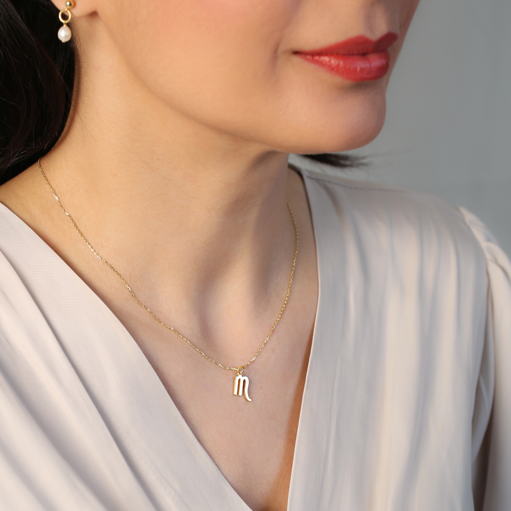 Scorpio Zodiac Sign Plain Horoscope Silver Charm