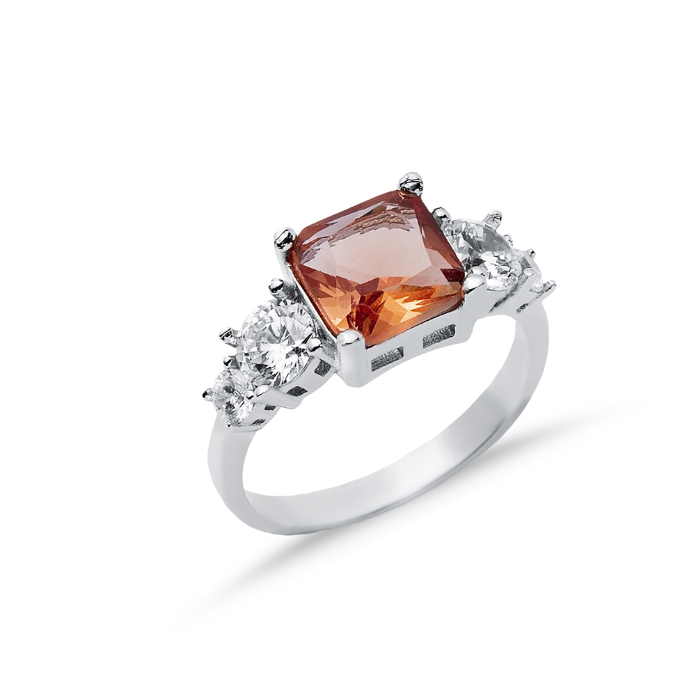 8x8 mm Rectangle Zultanite CZ Cluster Ring
