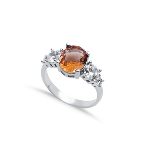 8x10 mm Cluster Ring Oval Zultanite CZ
