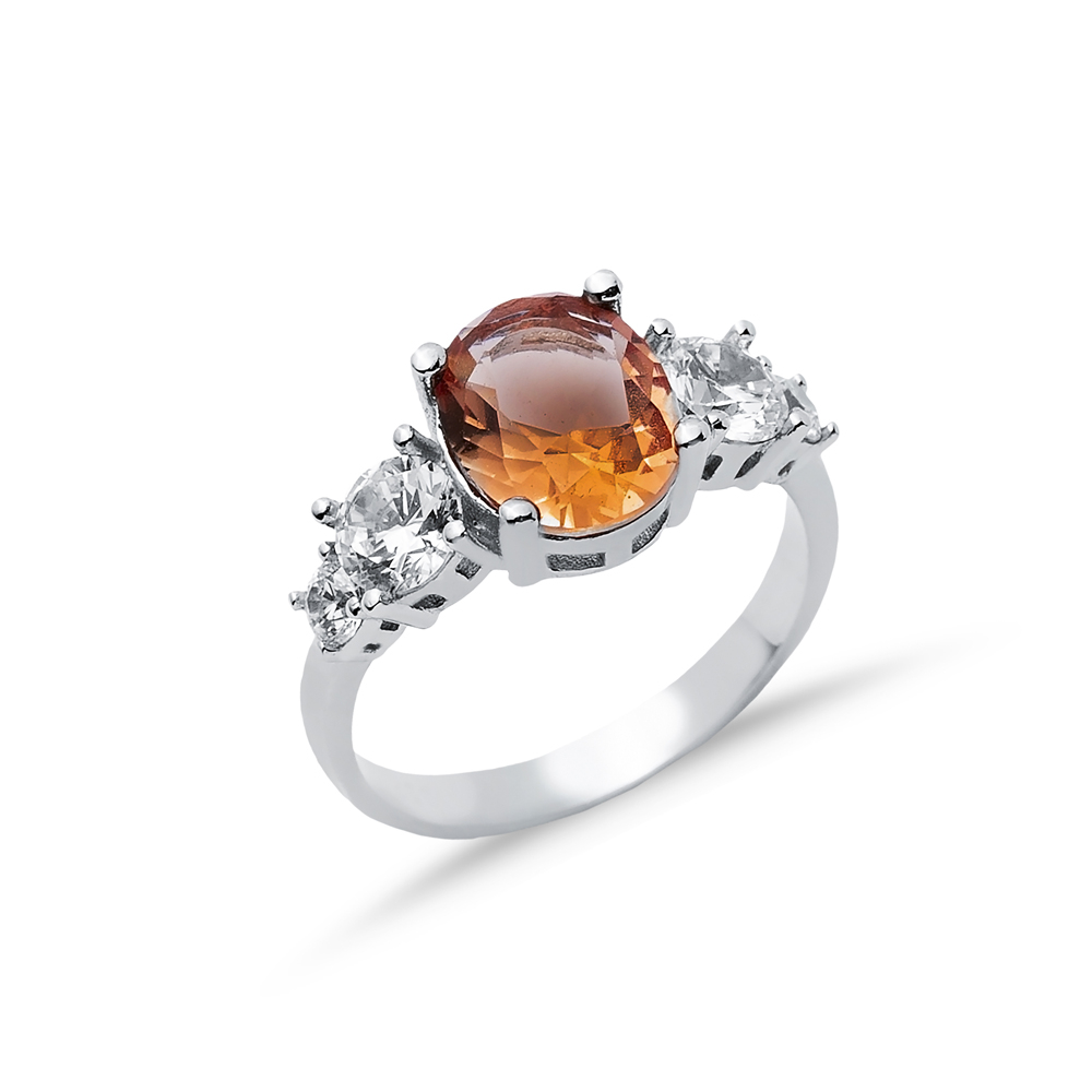 8x10 mm Cluster Ring Oval Zultanite CZ