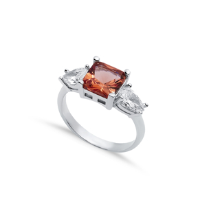 8x8 mm Square Zultanite CZ 925 Cluster Ring