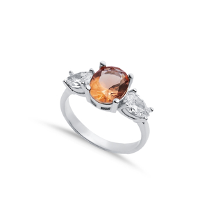 8x10 mm Oval Zultanite Cluster Ring CZ 925
