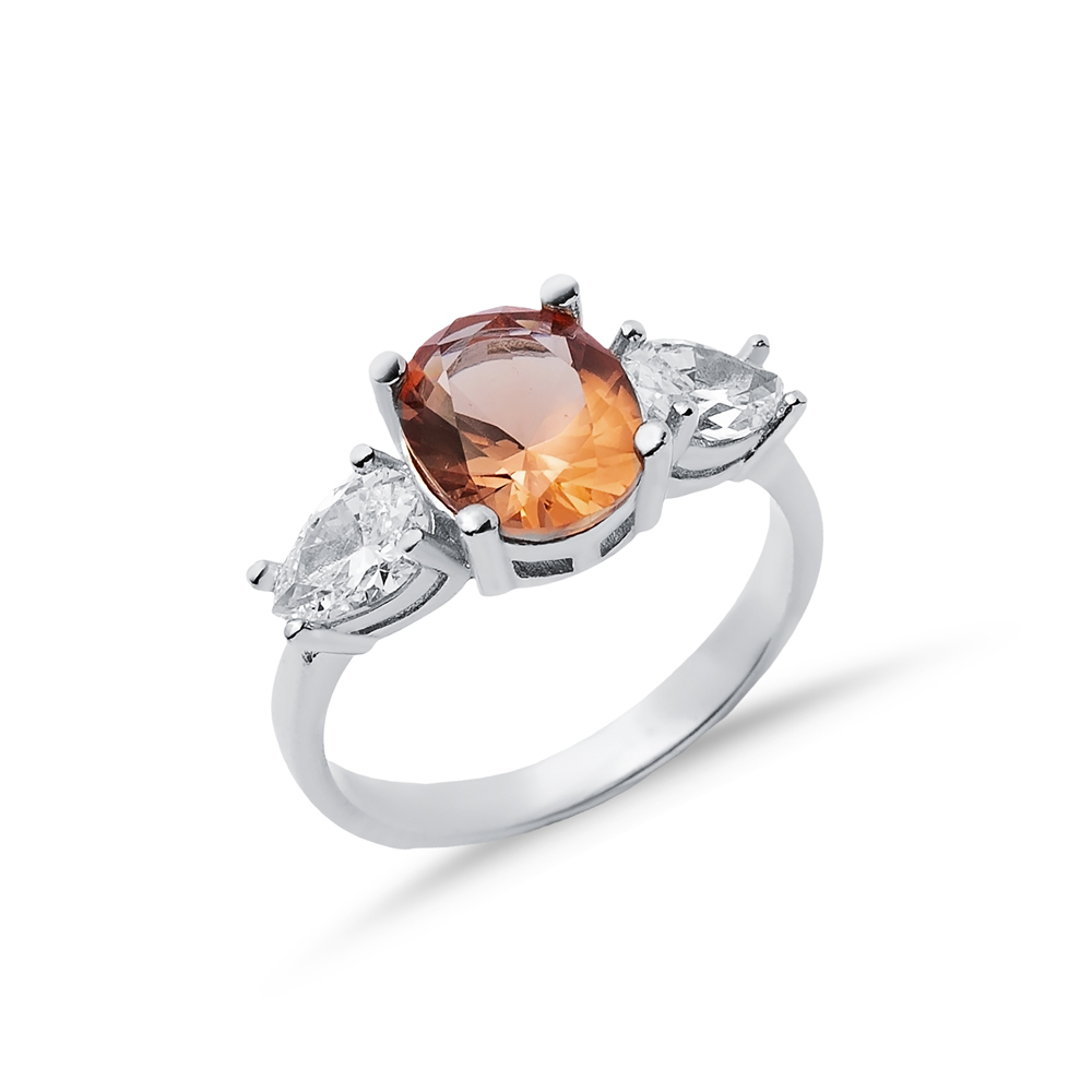 8x10 mm Oval Zultanite Cluster Ring CZ 925