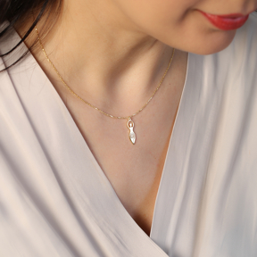 Cybele Design Plain Silver Charm Necklace