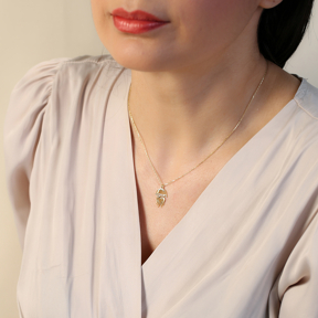 Jellyfish Pendant Plain Silver Charm Necklace