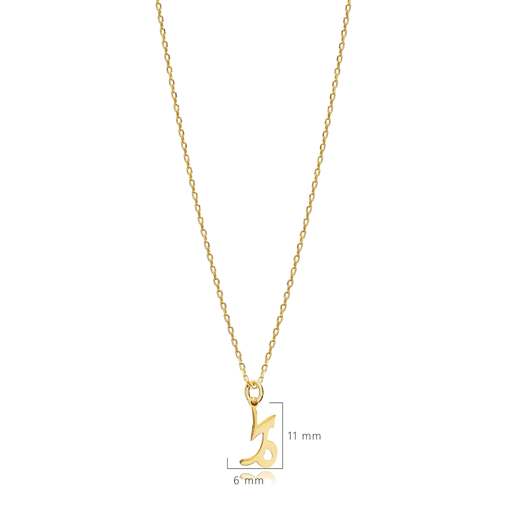 Copricorn Zodiac Sign Plain Silver Charm Necklace