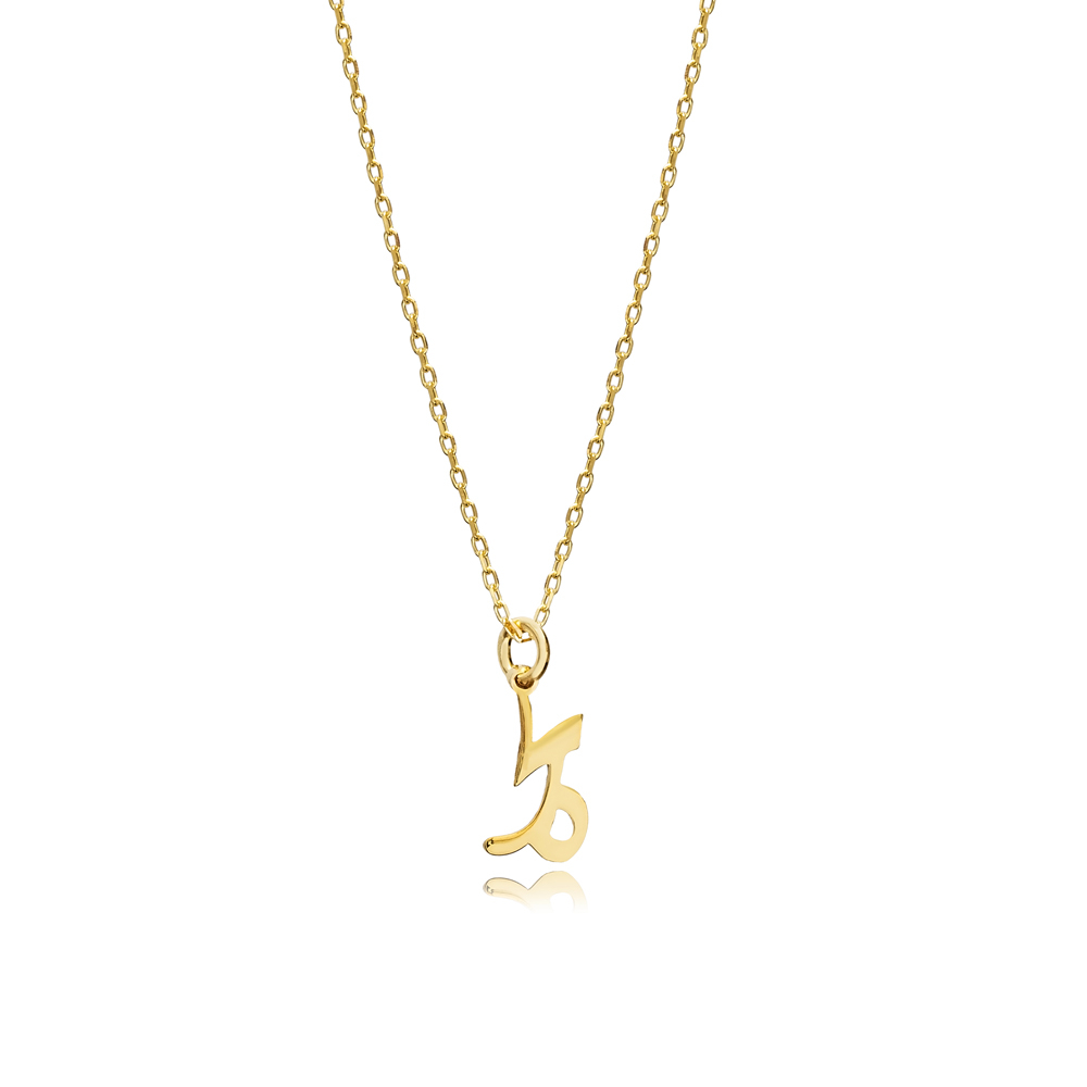 Copricorn Zodiac Sign Plain Silver Charm Necklace