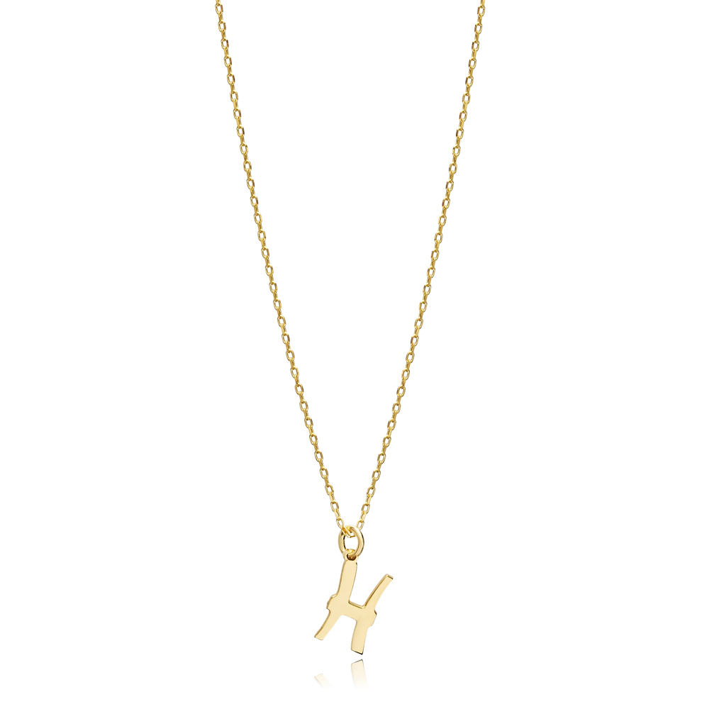 Pisces Zodiac Sign Plain Silver Charm Necklace