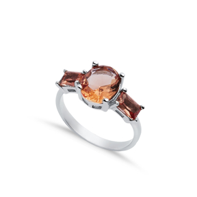 8x10 mm Oval Baguette Zultanite Silver Cluster Ring