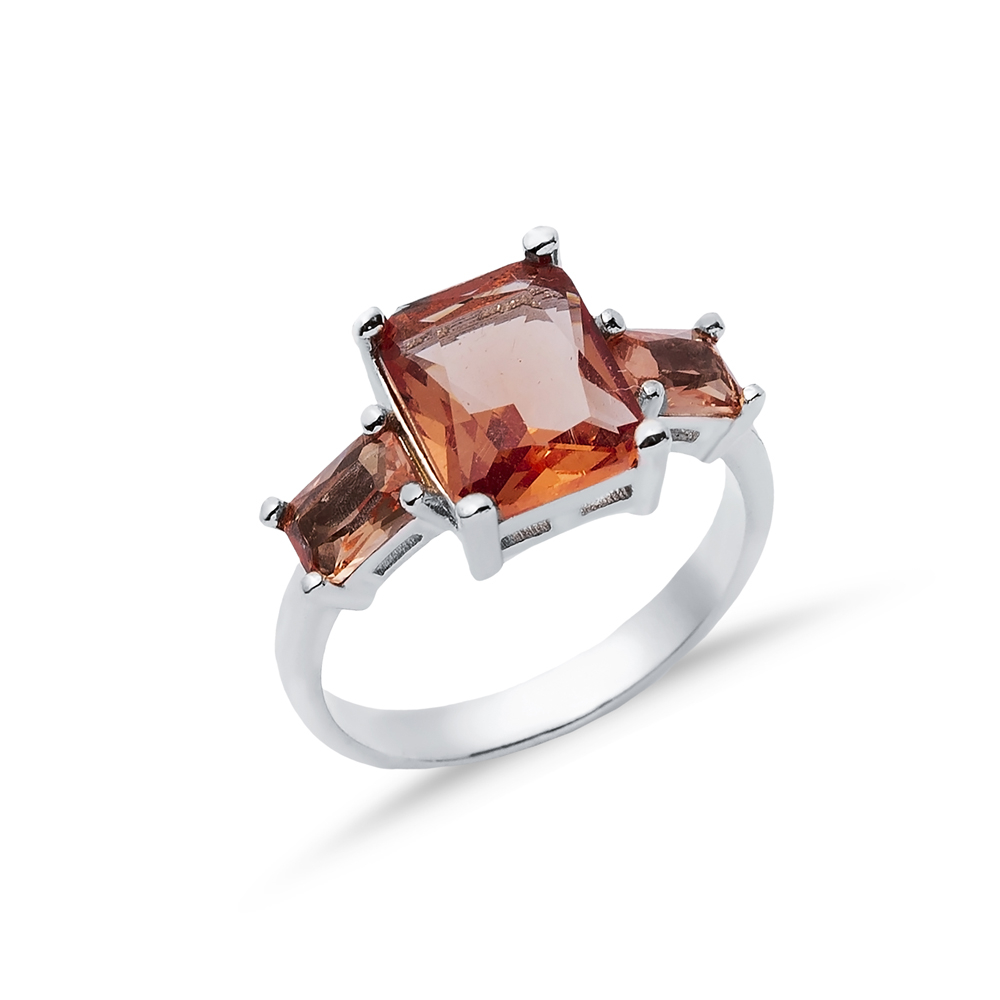 8x10 mm Baguette Zultanite Silver Cluster Ring