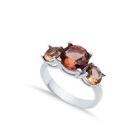 Ø9 mm Round Zultanite Silver Cluster Ring