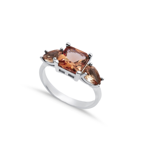 8x8 mm Square Pear Zultanite Silver Cluster Ring