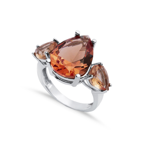 16x11 mm Pear Zultanite Silver Cluster Ring