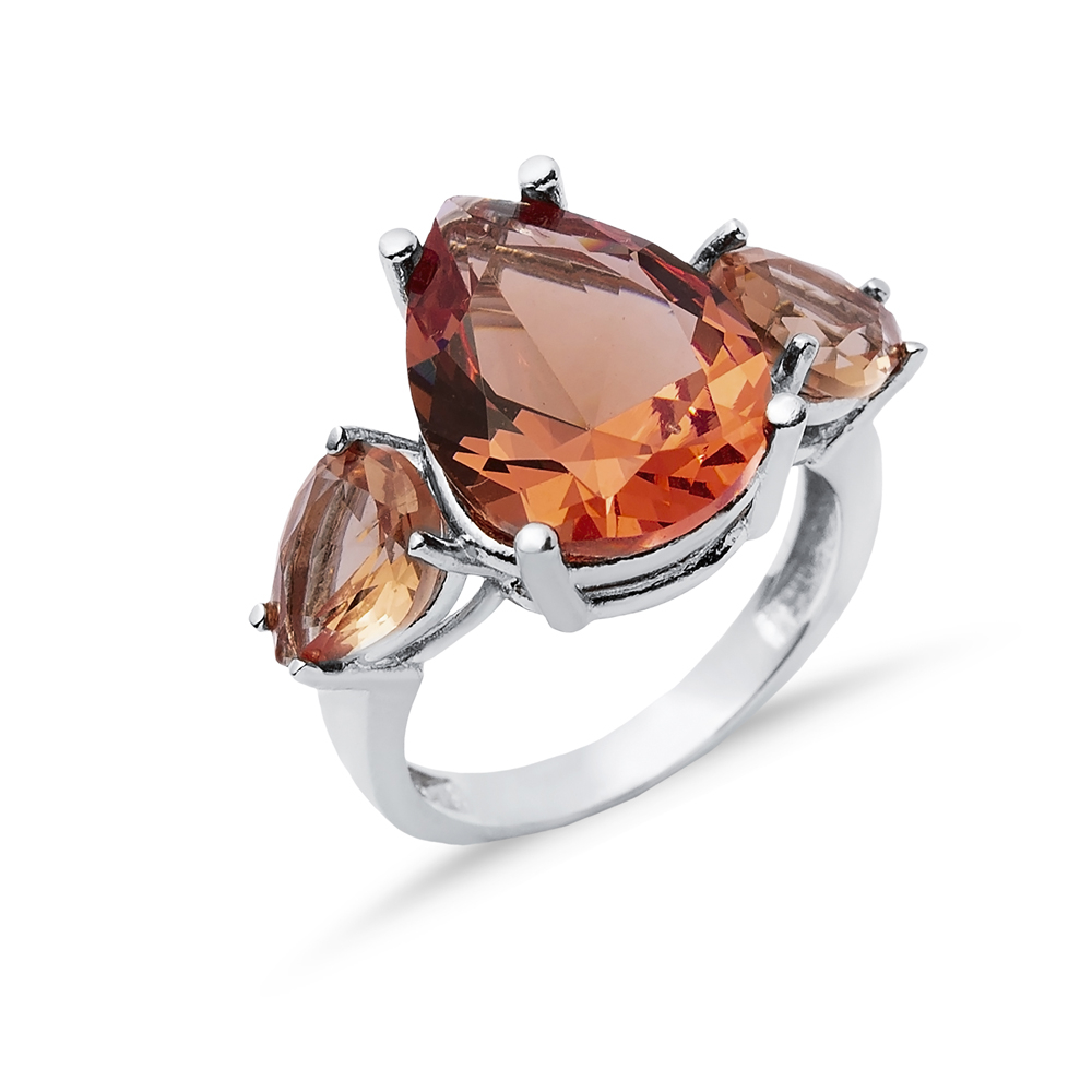 16x11 mm Pear Zultanite Silver Cluster Ring