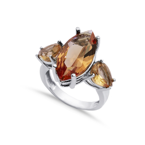20x10 mm Marquise Pear Zultanite Cluster Ring