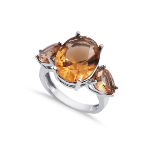 12x16 mm Oval Pear Zultanite Cluster Ring