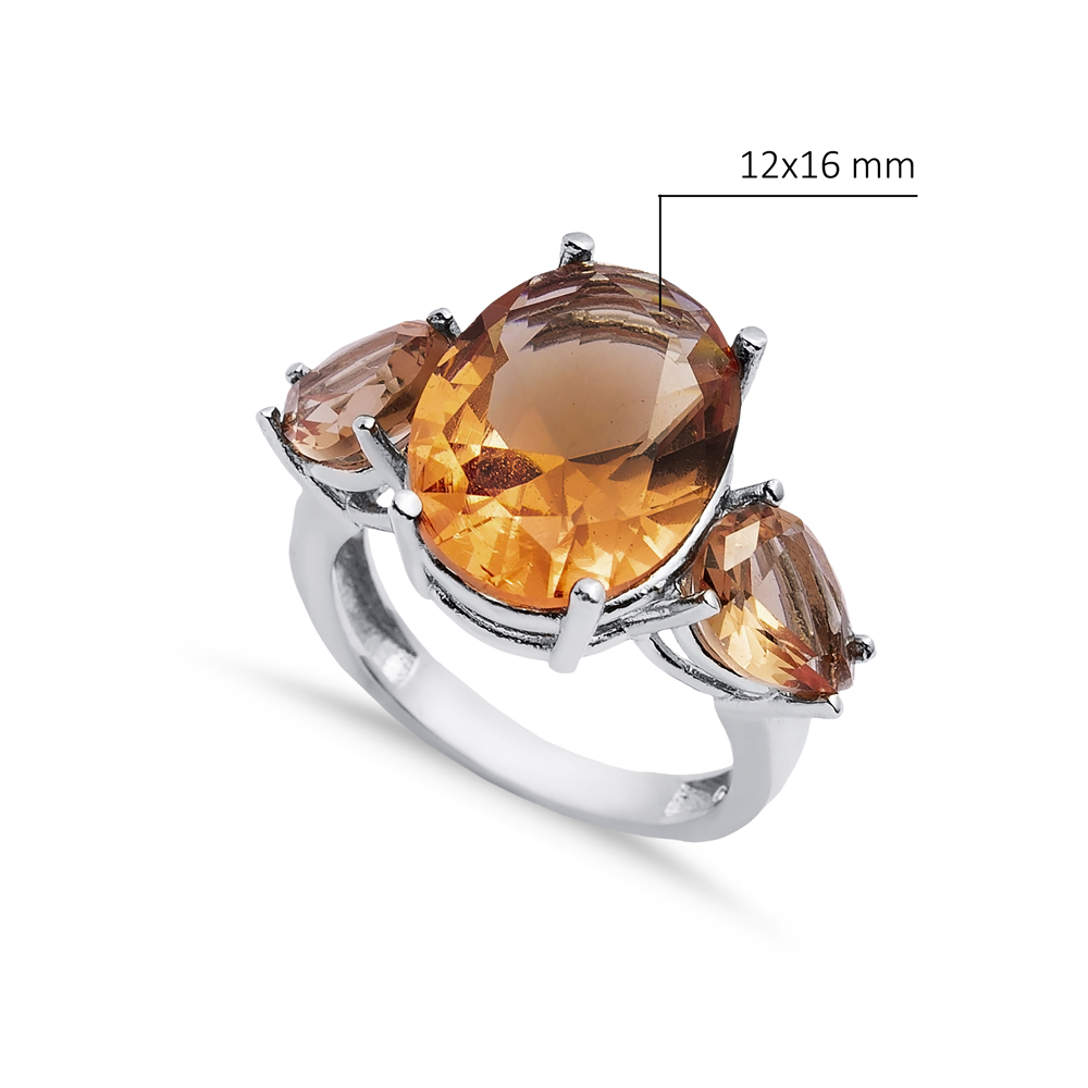 12x16 mm Oval Pear Zultanite Cluster Ring