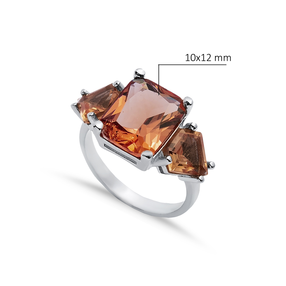 10x12 mm Baguette Zultanite Cluster Ring