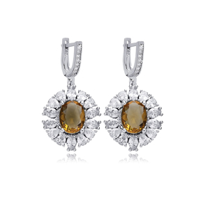 Oval Design Stony Cluster Zultanite Earrings
