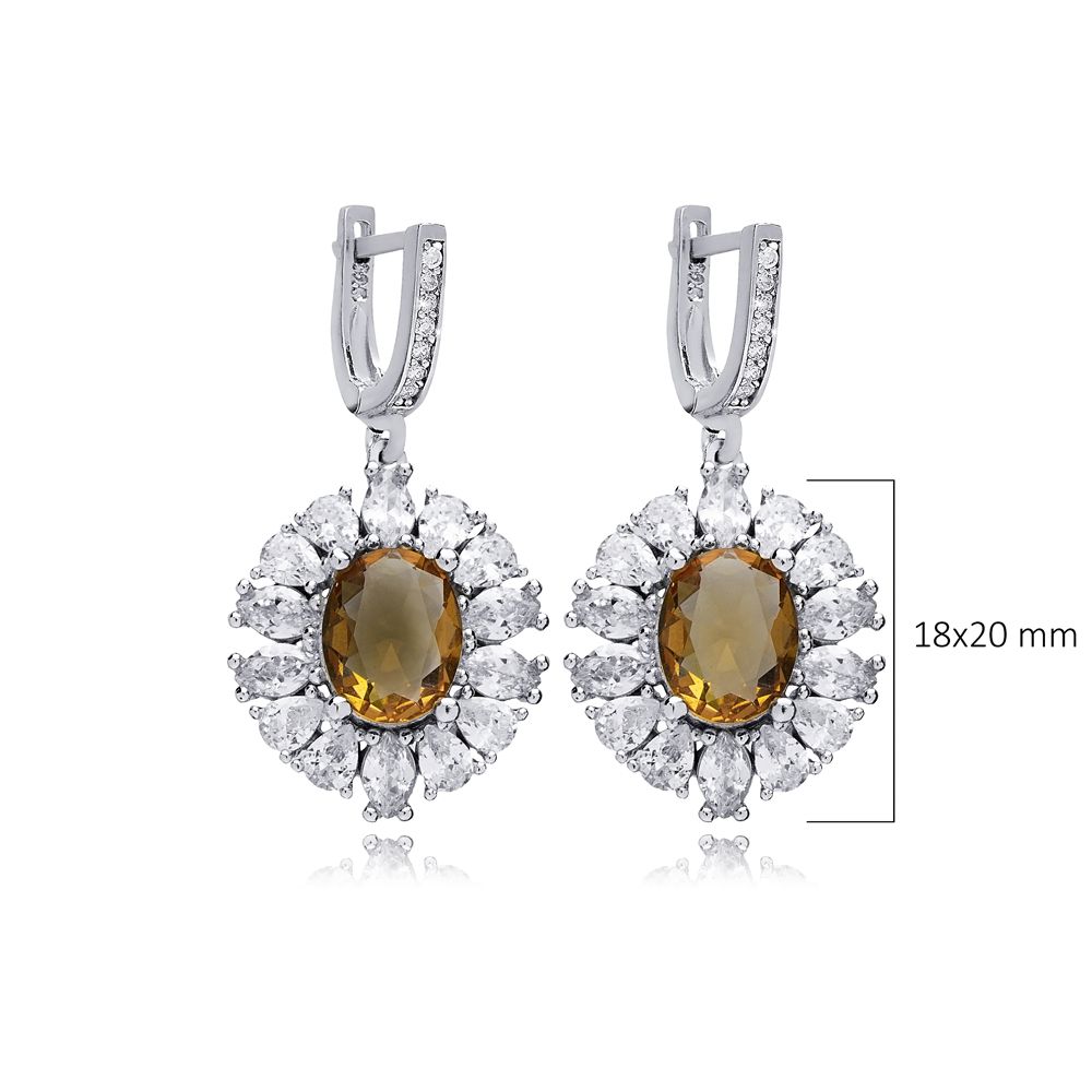 Oval Design Stony Cluster Zultanite Earrings