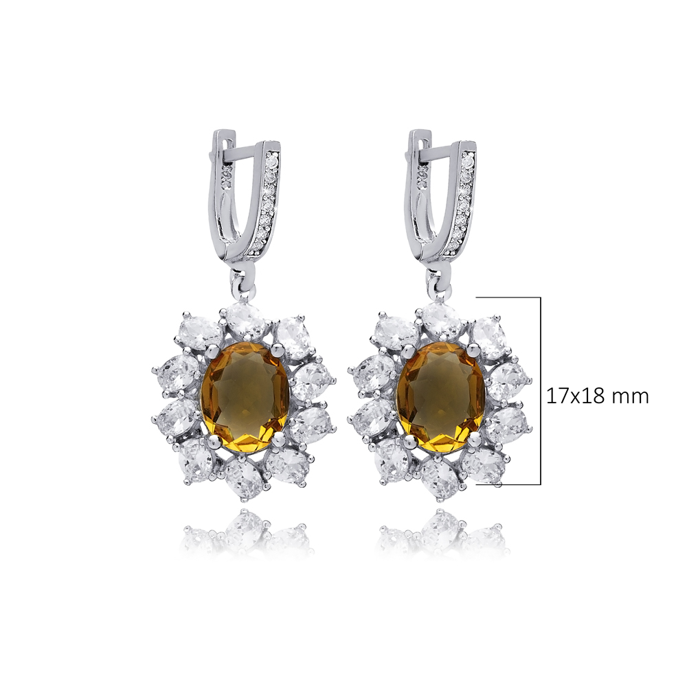 Oval Stony Dainty Cluster Zultanite Earrings