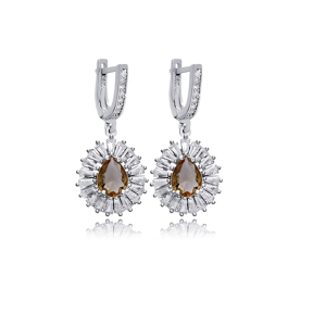 Pear Design Stony Cluster Zultanite Earrings