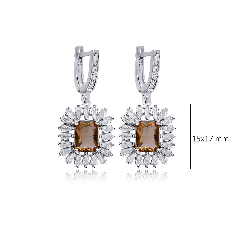 Baguette Stony Cluster Zultanite Earrings