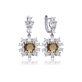 Round Cluster Stony Zultanite Earrings