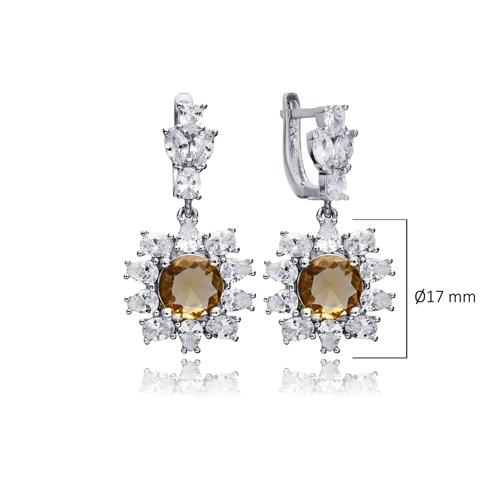 Round Cluster Stony Zultanite Earrings