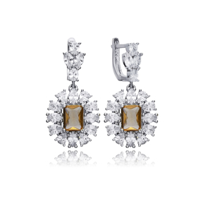 Baguette Cluster Stony Zultanite Earrings