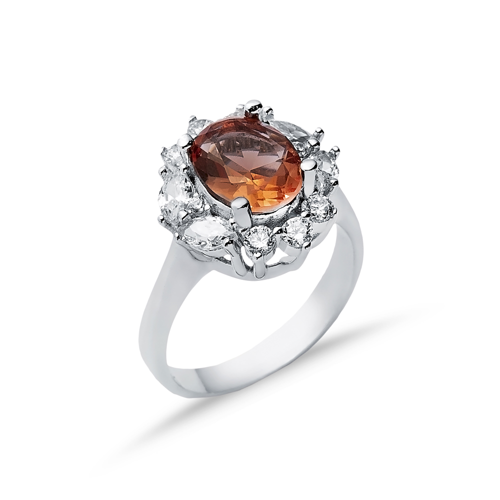 16x17 mm Elegant Oval Cluster Zultanite Ring