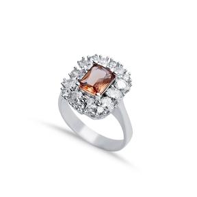 15x17 mm Baguette Design Cluster Zultanite Ring