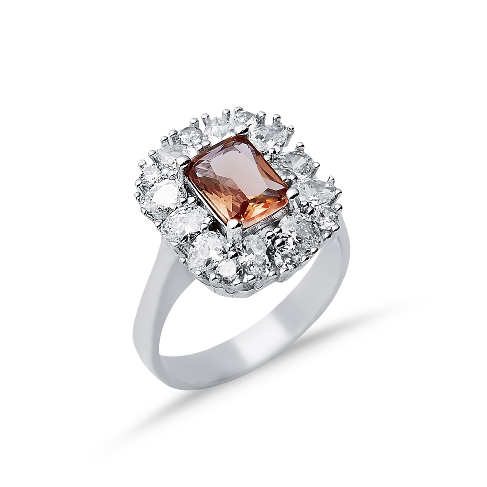 15x17 mm Baguette Design Cluster Zultanite Ring