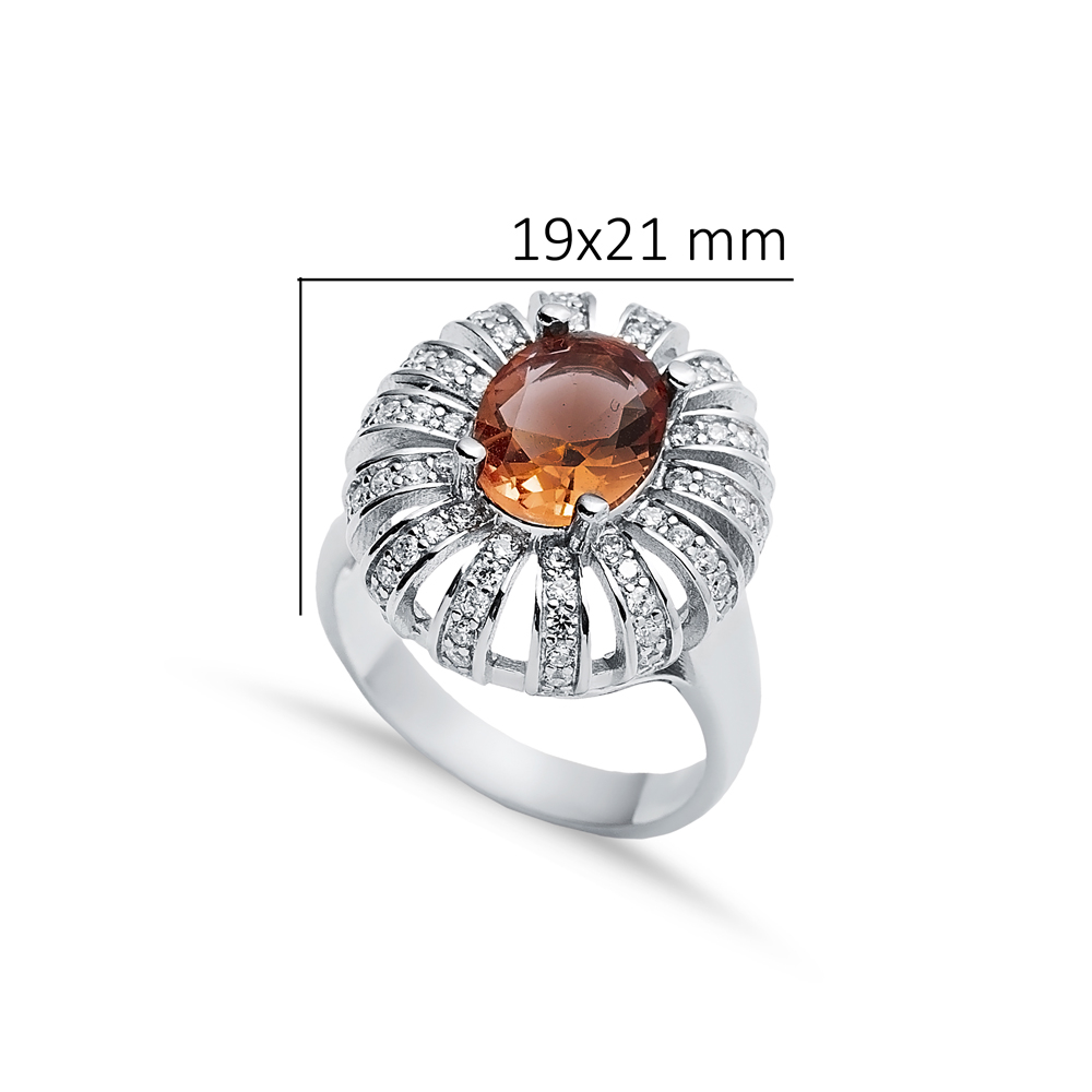 19x21 mm Trendy Oval Cluster Zultanite Ring
