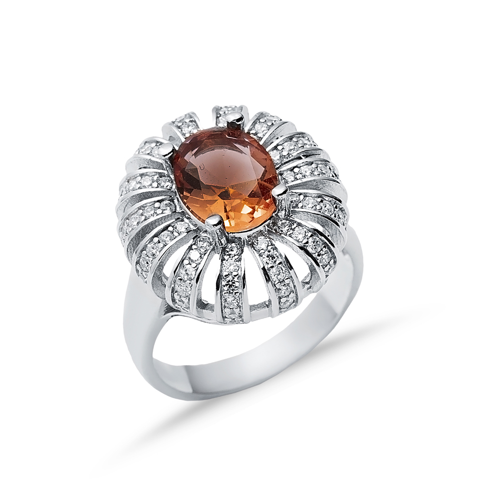 19x21 mm Trendy Oval Cluster Zultanite Ring