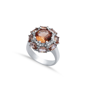 Ø18 mm Round Design Cluster Zultanite Ring