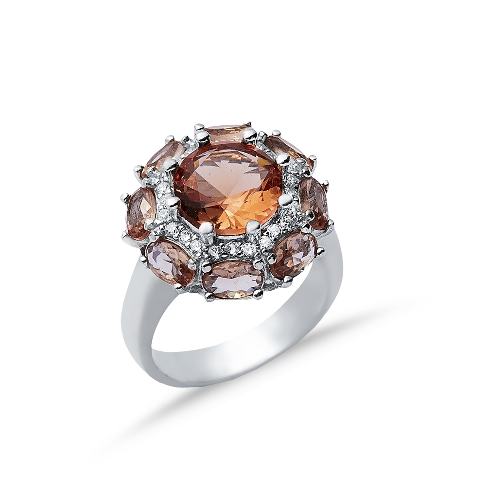 Ø18 mm Round Design Cluster Zultanite Ring