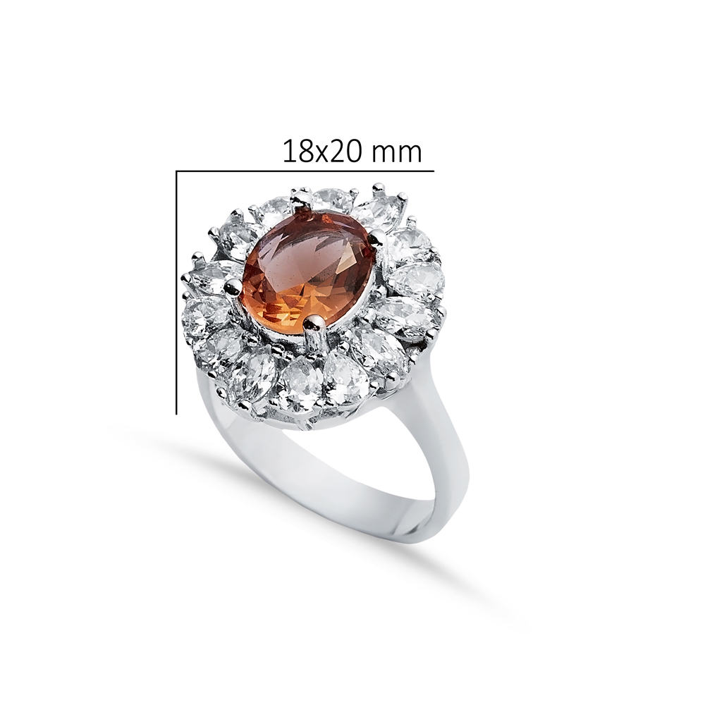 18x20 mm Oval Shape Cluster Zultanite Ring