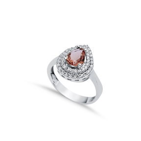 13x15 mm Pear Design Cluster Zultanite Ring