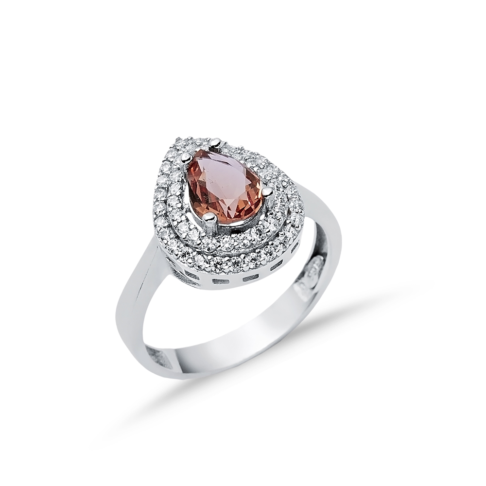 13x15 mm Pear Design Cluster Zultanite Ring