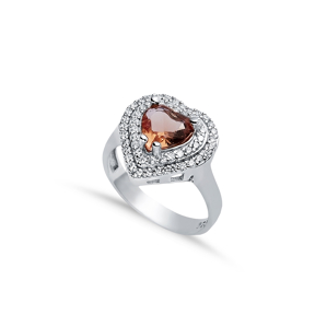 16x16 mm Heart Cluster Trendy Zultanite Ring