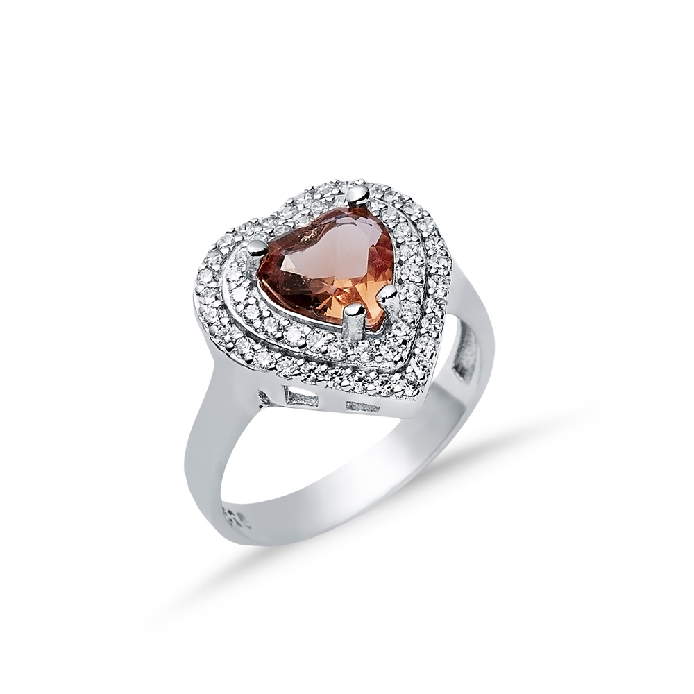 16x16 mm Heart Cluster Trendy Zultanite Ring