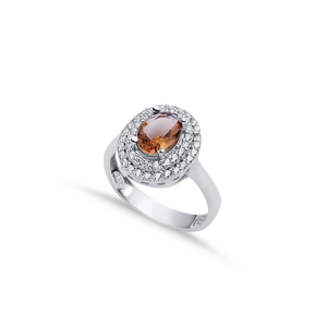 12x14 mm Oval Design Cluster Zultanite Ring