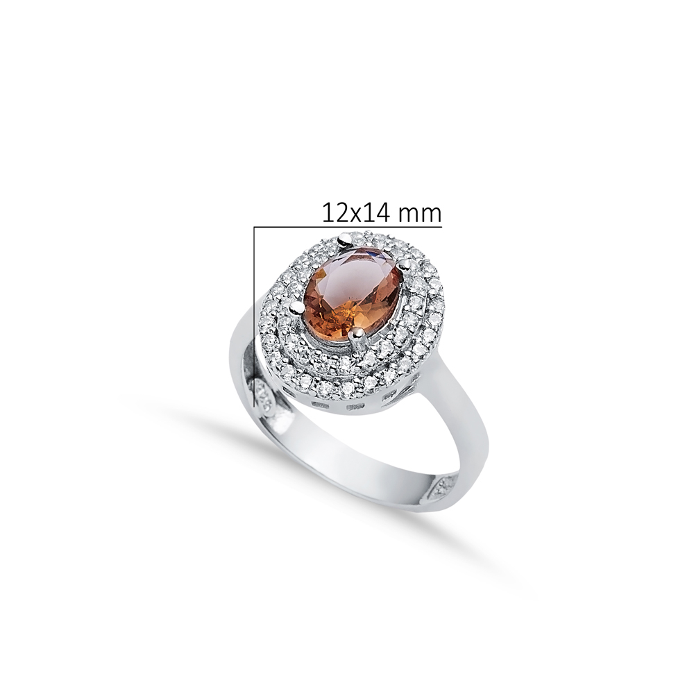 12x14 mm Oval Design Cluster Zultanite Ring