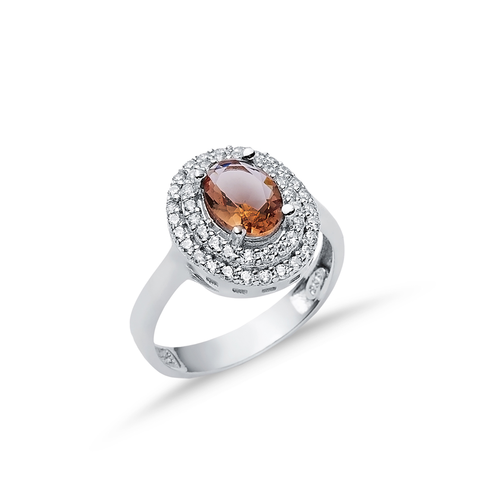 12x14 mm Oval Design Cluster Zultanite Ring