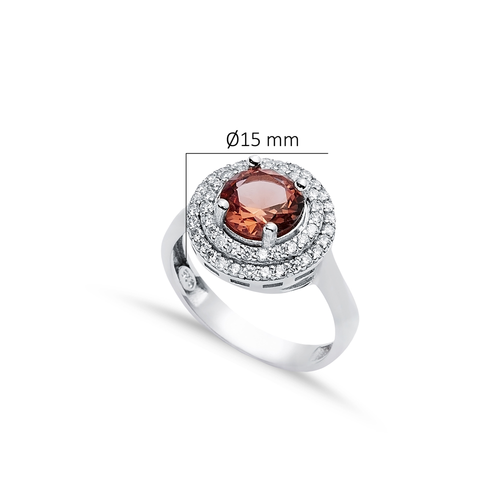 Ø15 mm Round Design Cluster Zultanite Ring