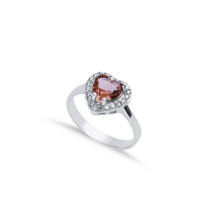 11x12 mm Heart Design Cluster Zultanite Ring